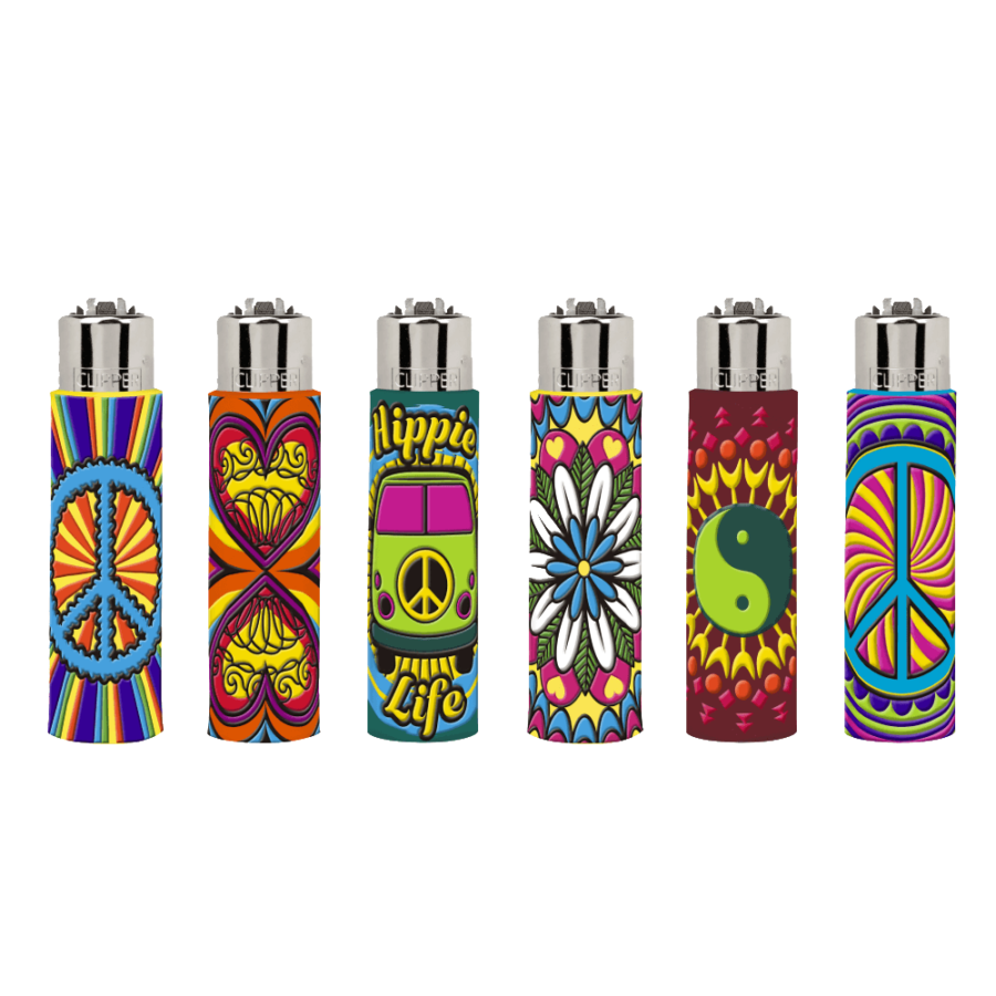 Clipper Feuerzeug Pop Cover Hippie Passion (30Stk/Display)