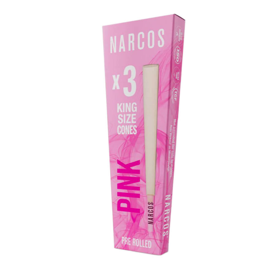 Narcos King Size Cones Pink Edition 109mm (32Stk/Display)