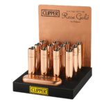 Clipper Gold Rose Metall-Feuerzeuge mit Geschenkbox (12 stk/display) Clipper Gold Rose Metal Lighters and Giftbox