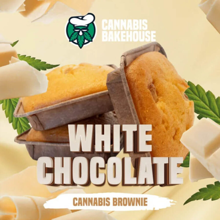 Cannabis Bakehouse Weiße Schokoladen-Cannabis-Brownies (40Stk/Karton)