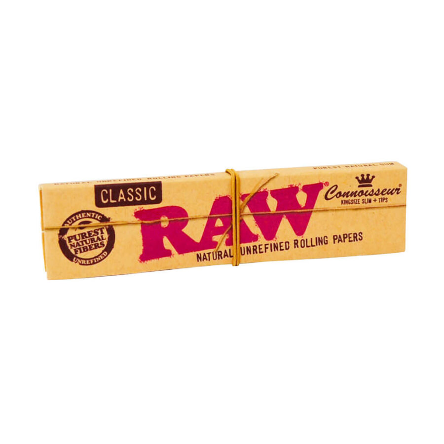 RAW Feinschmecker kingsize slim rolling papers + tips (24stk/display)