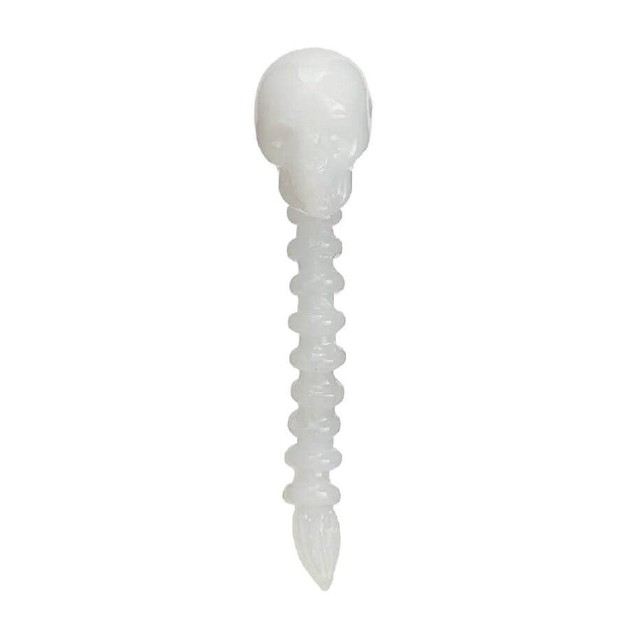 Weißer Cristal Dabber mit Totenkopf