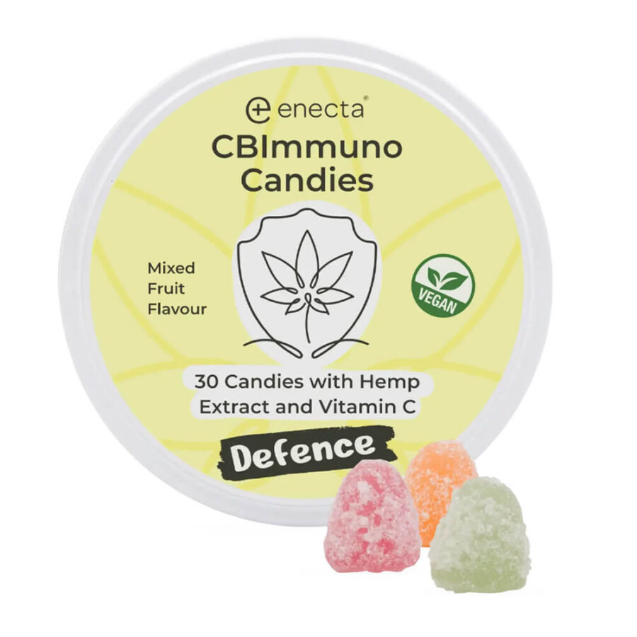 Enecta CBImmuno Bonbons mit Bio-Hanfextrakt und Vitamin C (30 Stück)