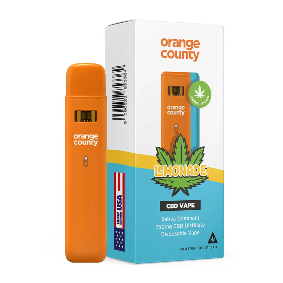 Orange County CBD Cali Einweg Vape 750mg CBD Zkittlez (10stk/display)