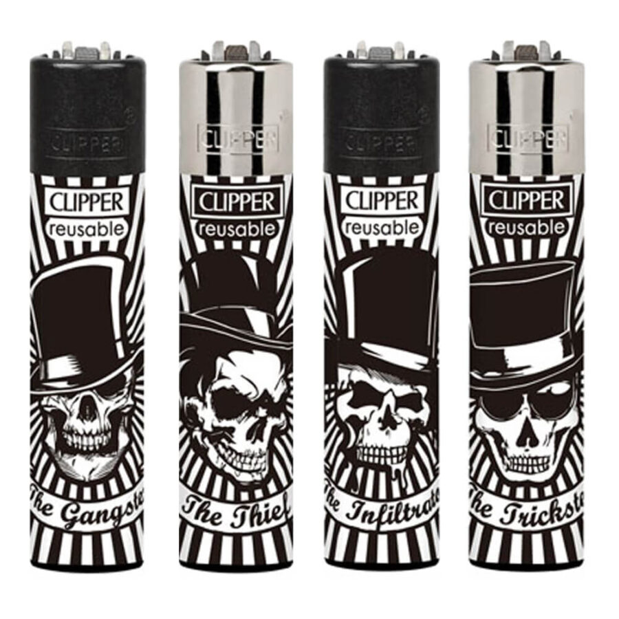 Clipper Feuerzeuge Party Skulls (24stk/display)