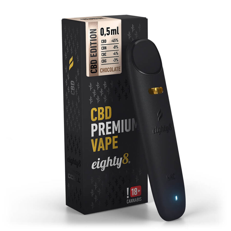 Eighty8 Chocolate 45% CBD Einweg Vape (10stk/display)