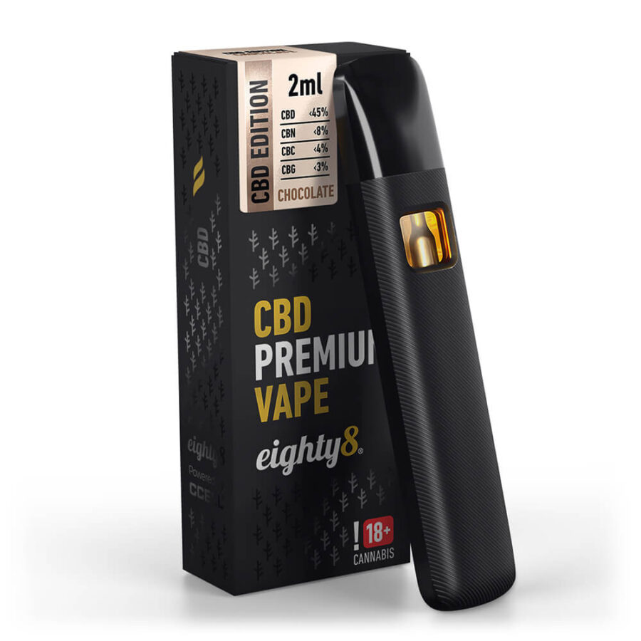 Eighty8 Chocolate 45% CBD Einweg Vape (10stk/display)