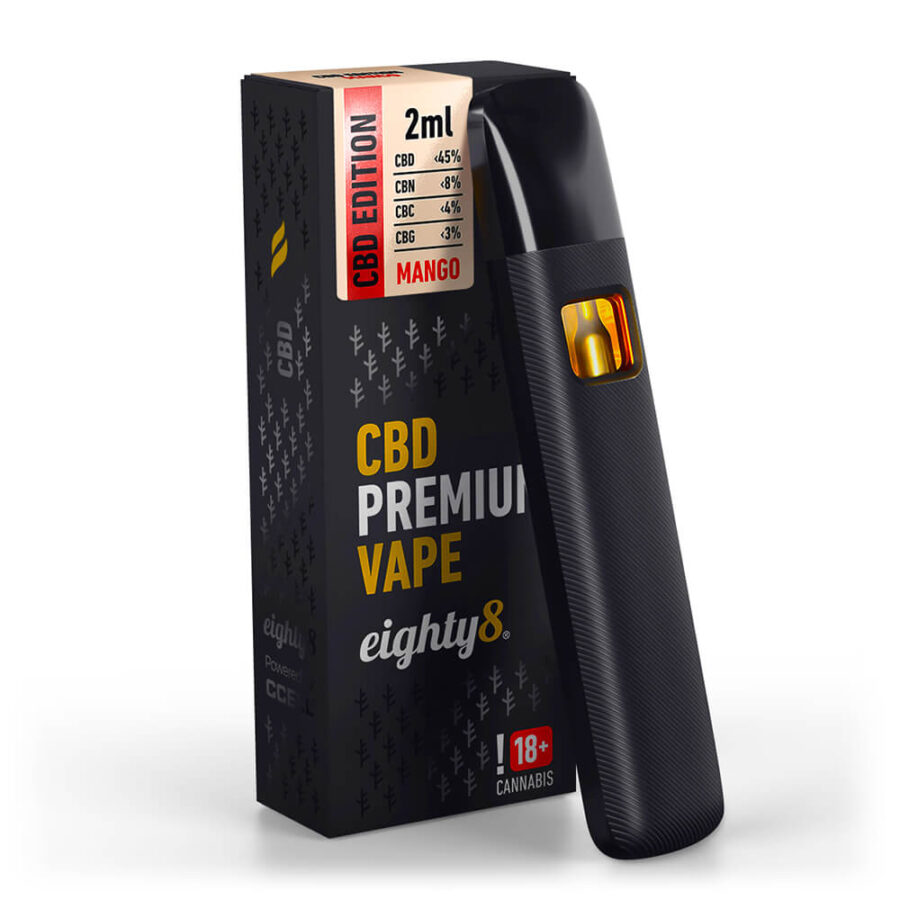 Eighty8 Mango 45% CBD Einweg Vape (10stk/display)