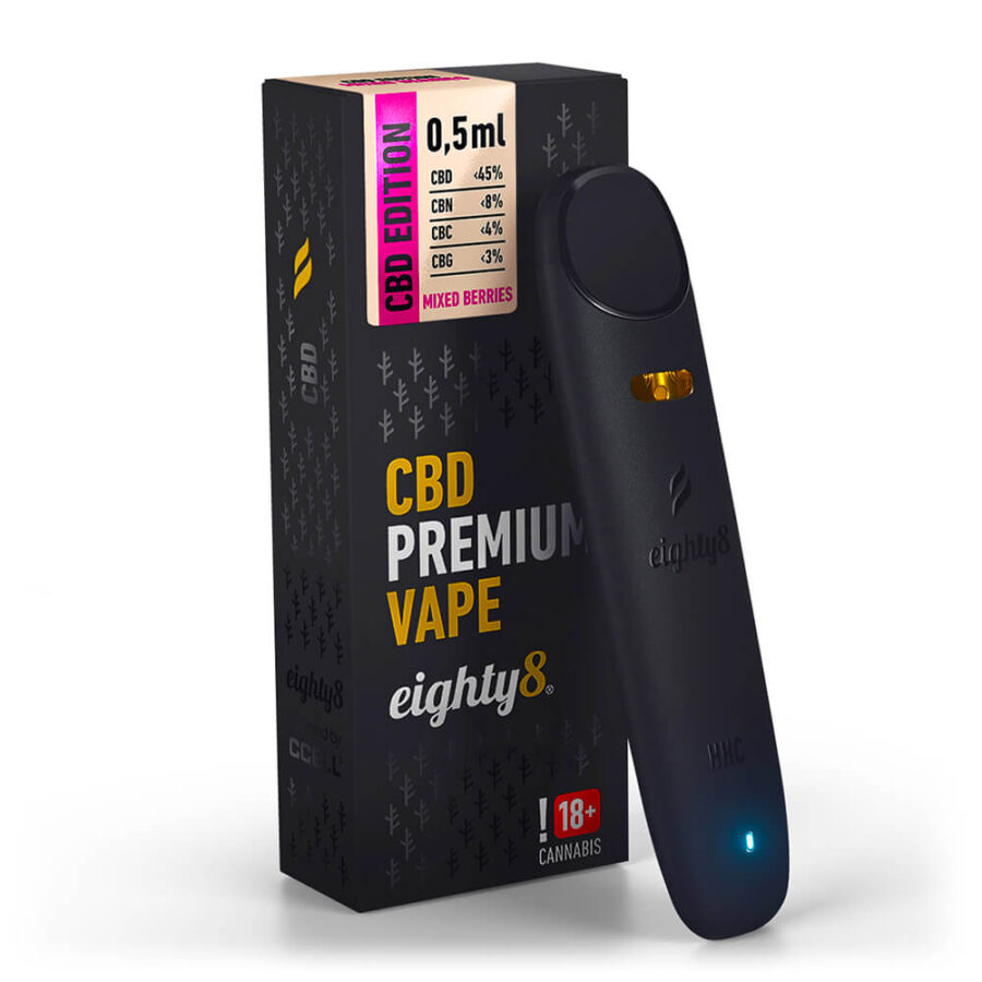 Eighty8 Mixed Berries 45% CBD Einweg Vape (10stk/display)