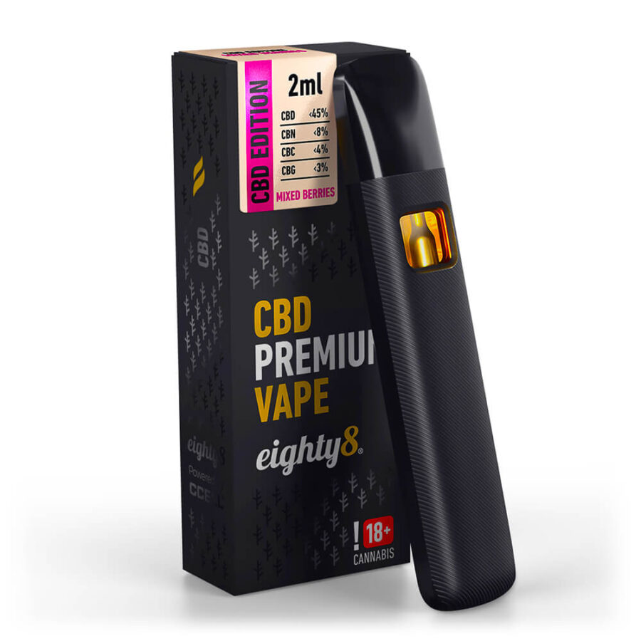 Eighty8 Mixed Berries 45% CBD Einweg Vape (10stk/display)