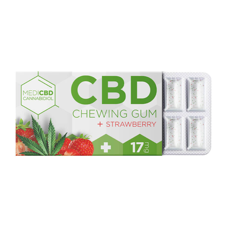 CBD Erdbeer Cannabis Kaugummis (24stk/Display)