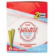 Twisted Hemp Cones Blue Raspberry Cherry 10pcsdisplay 3