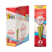 Twisted Hemp Cones Blue Raspberry Cherry (10stk/display)