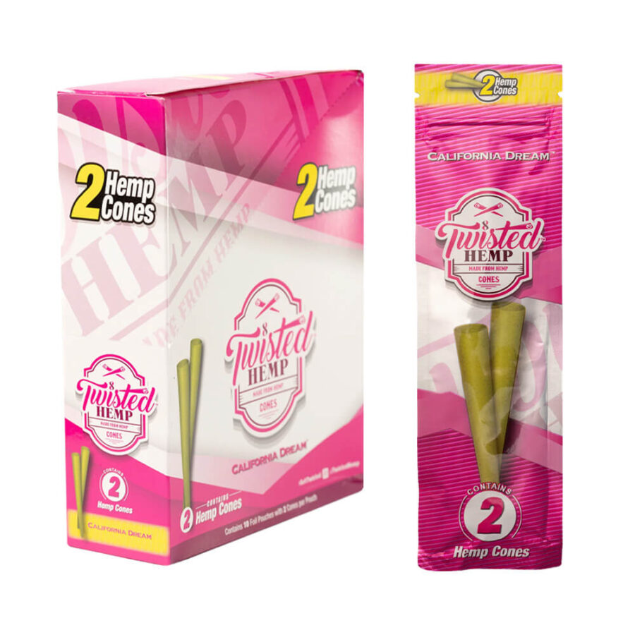 Twisted Hemp Cones California Dream (10stk/display)