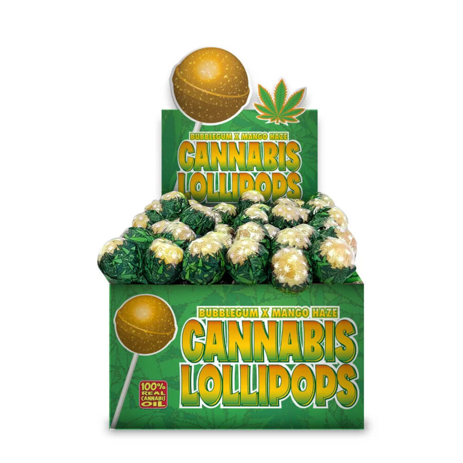 The Hempy Lab Cannabis Lollipops Mango Haze (70stk/display)