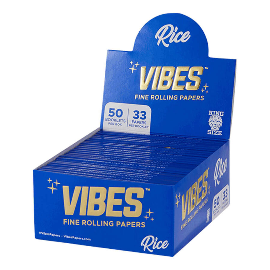 VIBES Rolling Papers King Size Slim Rice (50stk/display)