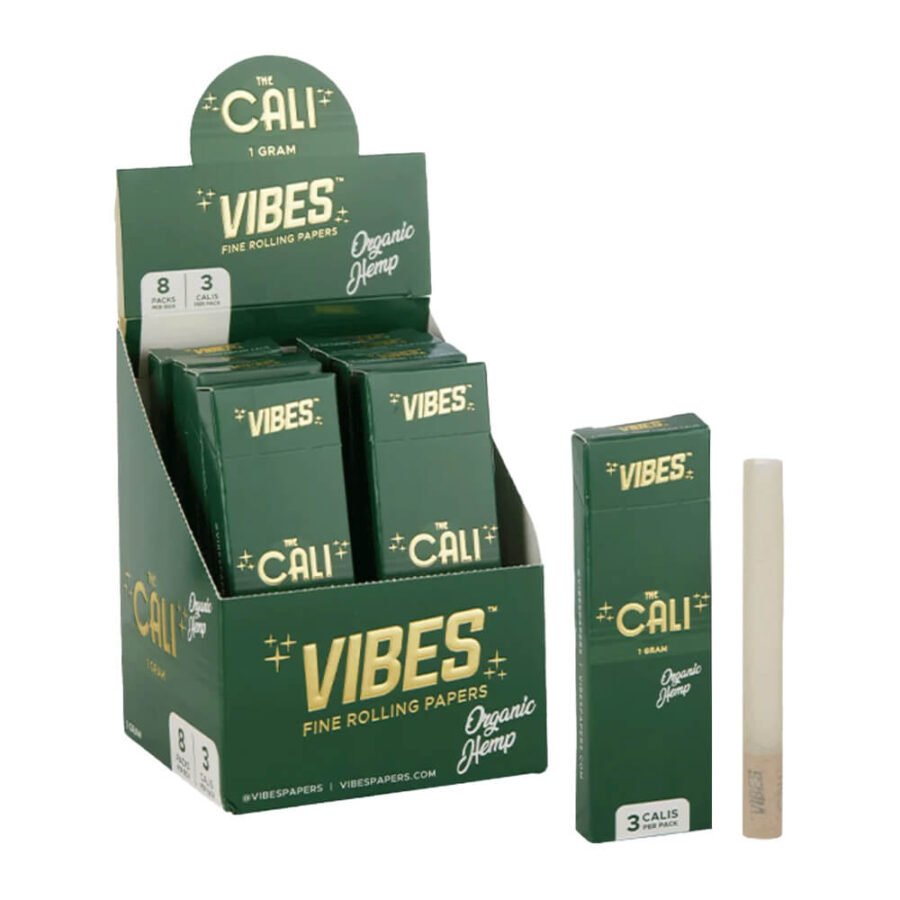 VIBES The Cali Cones Organic Hemp 1g 3-Pack (8stk/display)