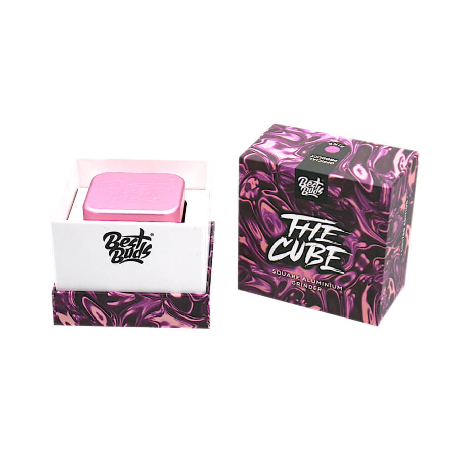 Best Buds The Cube Grinder Aluminium Rosa 4 Teile (50mm)