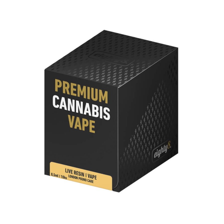 Eighty8 London Pound Cake Live Resin CBD Vape 0.5ml (10stk/display)