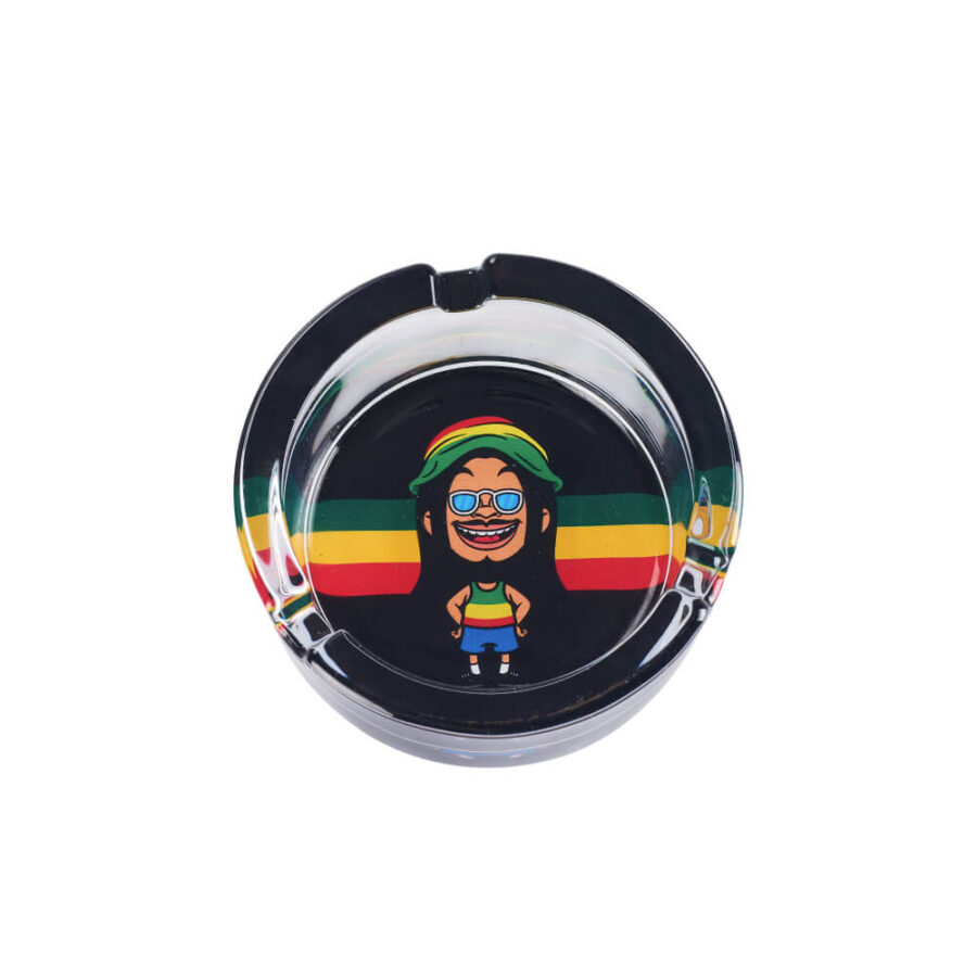 Champ High Rasta Life Glas-Aschenbecher (6stk/display)