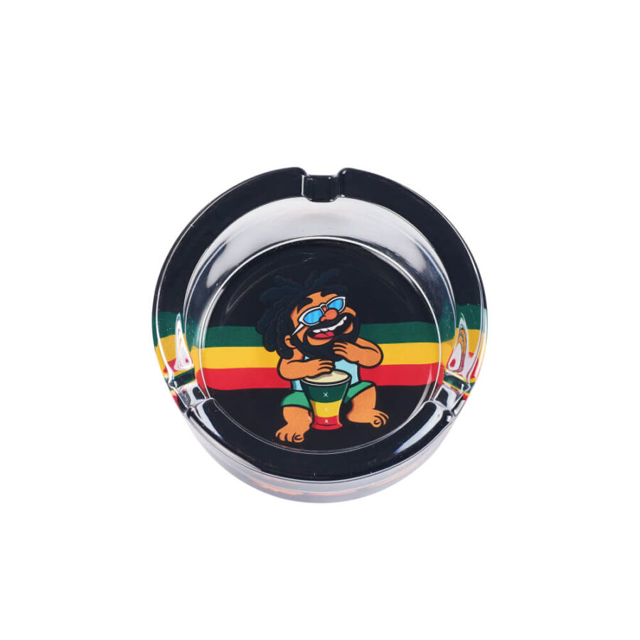 Champ High Rasta Life Glas-Aschenbecher (6stk/display)