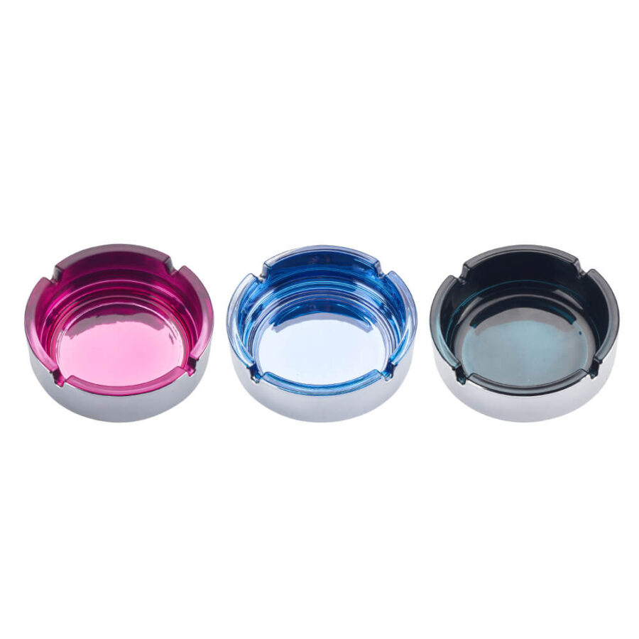 Champ High Round Colorful Glas-Aschenbecher (6stk/display)