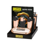 Clipper Metal Lighters Black Rose (12stk/display)