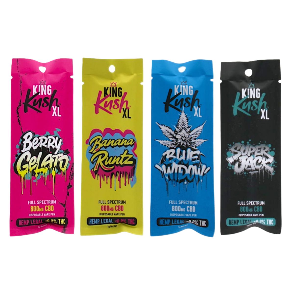 King Kush XL 800mg CBD Einweg-Vape-Pen 1ml (10er-Display) King Kush XL 800mg CBD Disposable Vape Pen 1ml 10pcsdisplay