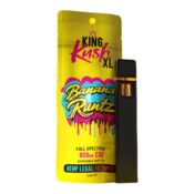 King Kush XL 800mg CBD Einweg Vape Pen 1ml (10stk/display) 3 King Kush XL Banana Runtz 800mg CBD Disposable Vape Pen 10pcsdisplay Wholesale 1 1