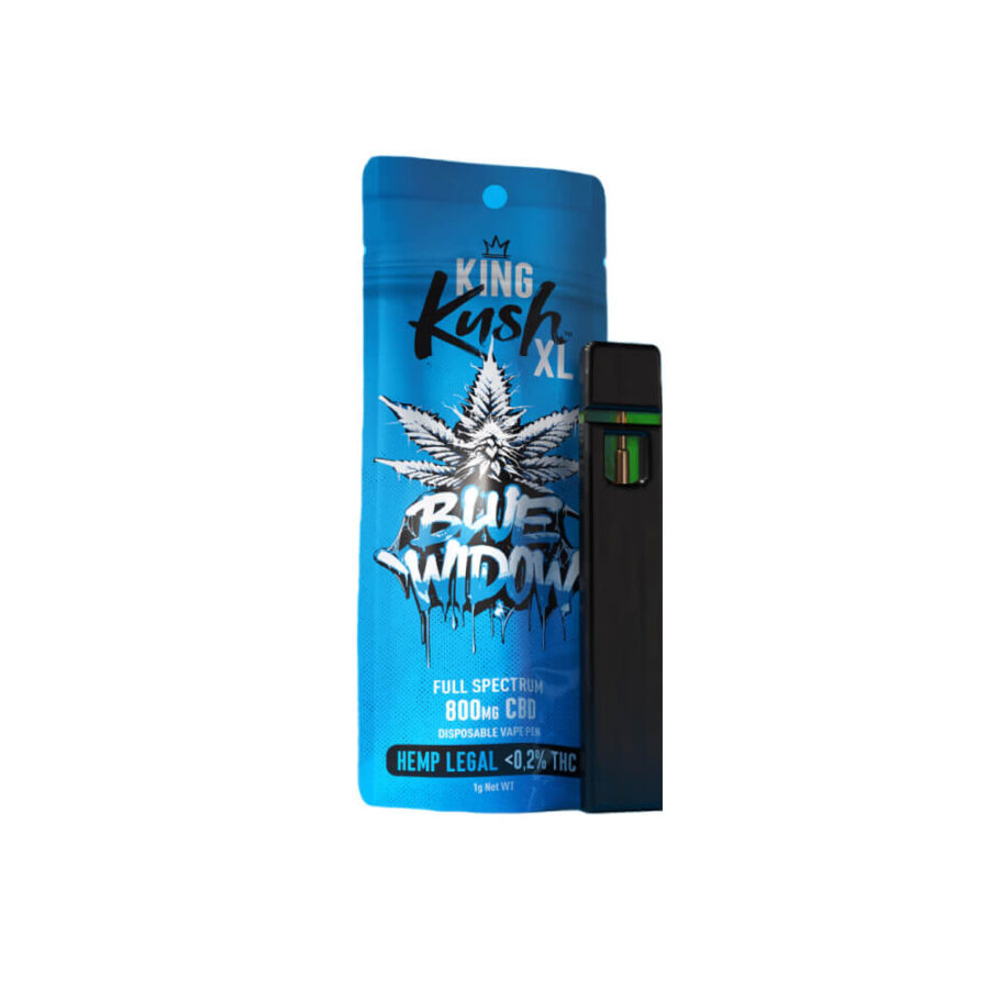 King Kush XL Blue Widow 800mg CBD Disposable Vape Pen (10pcs:display)-Wholesale-1