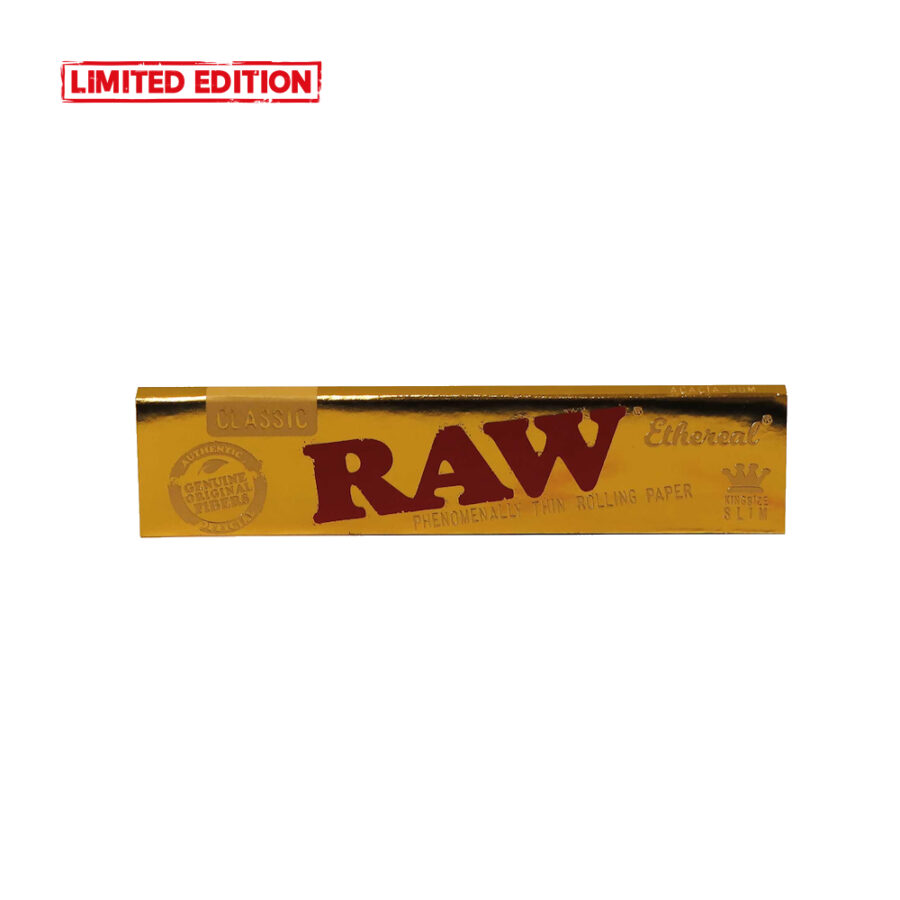 RAW Kingsize Slim Classic Thin Ethereal Acacia Gum Rolling Papers (50stk/display)