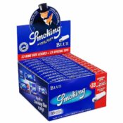 Smoking Master Slim Blue King Size Rolling Papers 24 Booklets 33 Tips