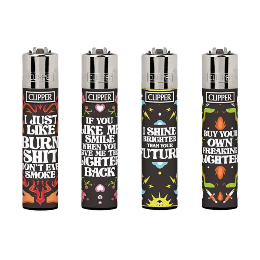 Clipper Lighters Classic Fire Words (24stk/display)