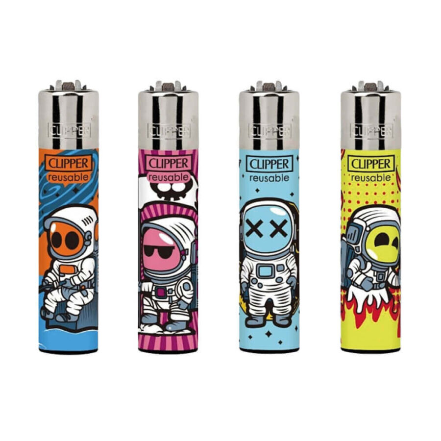 Clipper Lighters Classic Funny Astronauts (24stk/display)