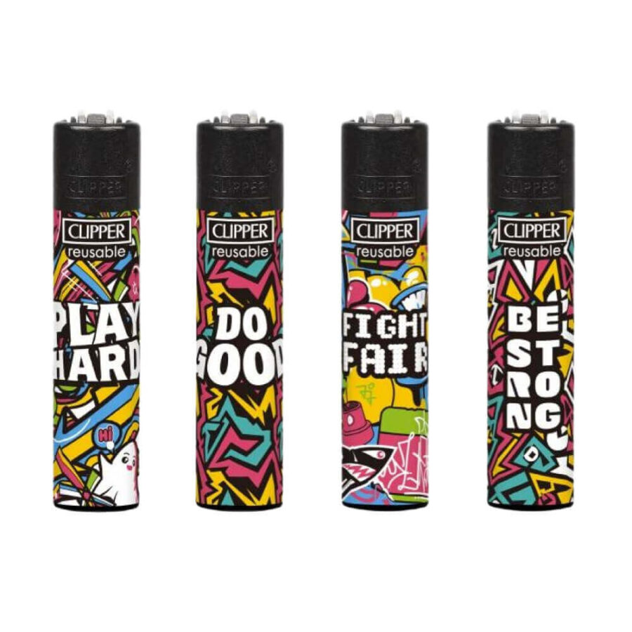 Clipper Lighters Classic Graffiti Motos (24stk/display)