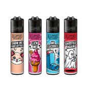 Clipper Lighters Classic Mix Slogan #12 (48stk/display)