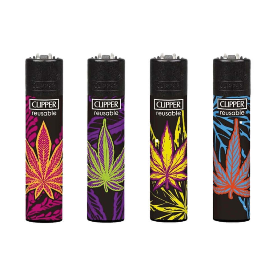 Clipper Lighters Classic Psycho Weed (24stk/display)