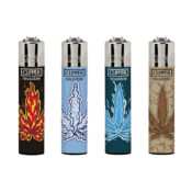 Clipper Lighters Classic Weed Elements (24stk/display)