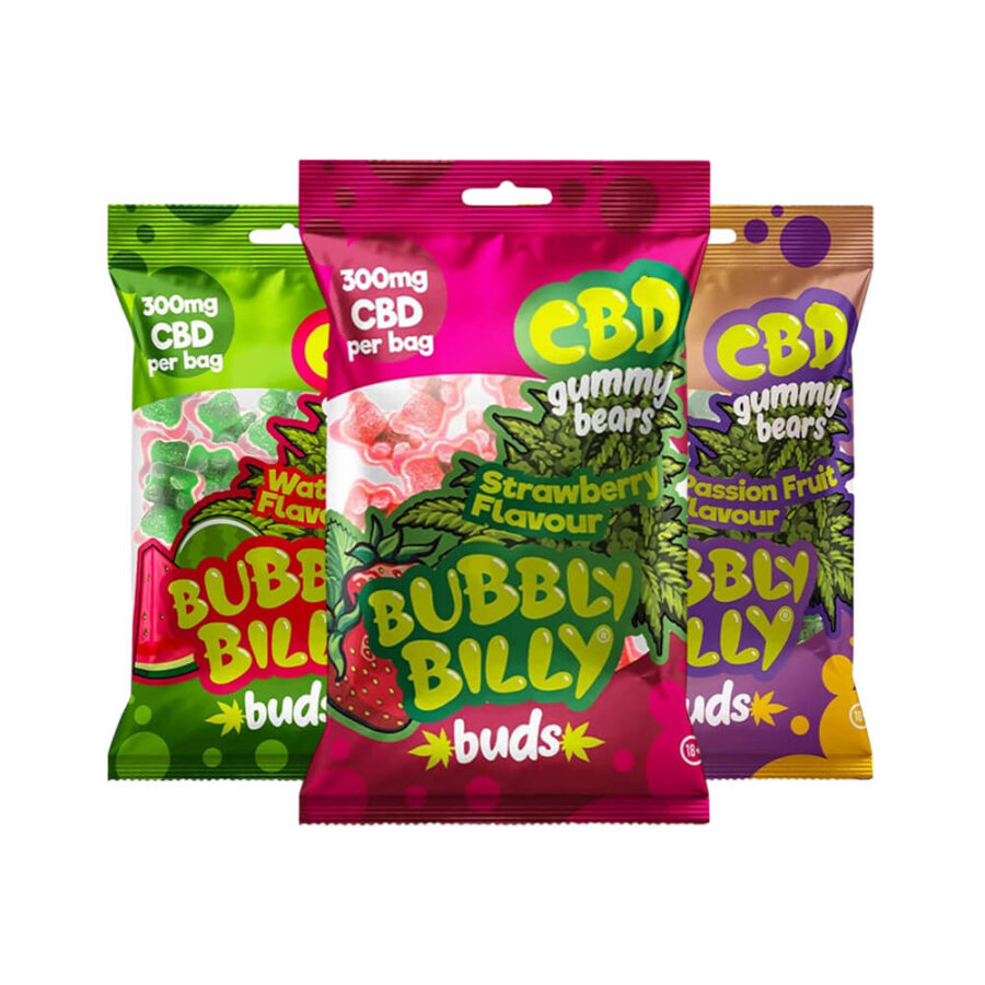 Bubbly Billy Buds CBD Gummy Bears 300mg CBD (40packungen/karton)