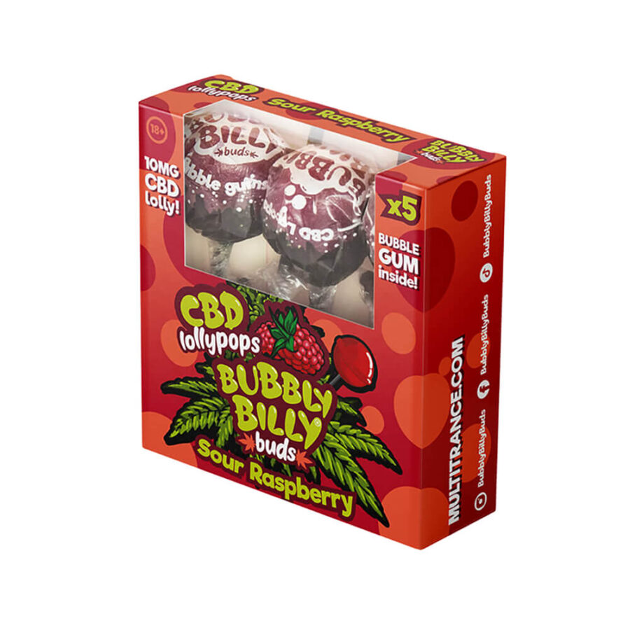 Bubbly Billy Buds CBD Lollipops 10mg CBD 5stk pro Packung (12packungen/display)