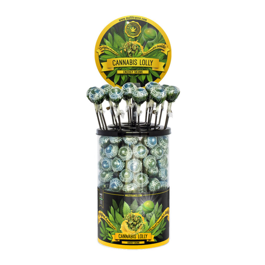 Cannabis Lollipops Energy Skunk (100Stk/Display)