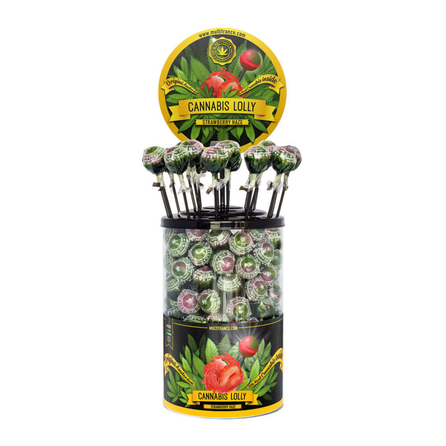 Cannabis Lollipops Strawberry Haze (100Stk/Display)