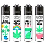 Clipper Lighters Classic Cute Weed (48 Stk/display) Clipper Lighters Classic Cute Weed