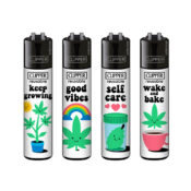 Clipper Lighters Classic Cute Weed (48stk/display)