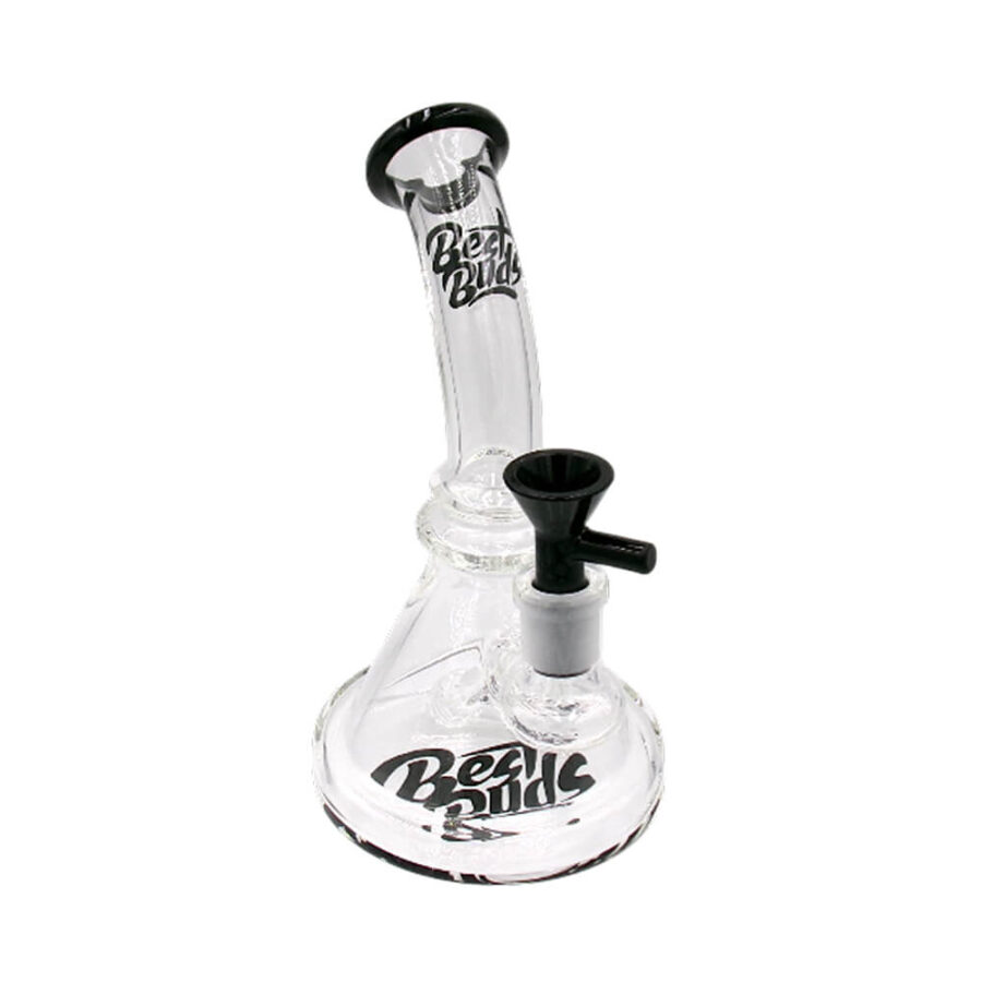 Best Buds Gebogener Hals Glas Bong 19.5cm