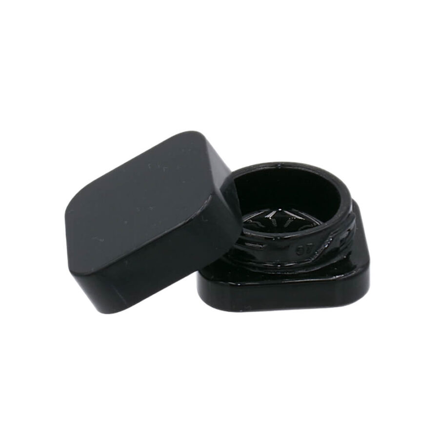 Quadratisches Glasgefäß schwarz 9ml-Großhandel-2