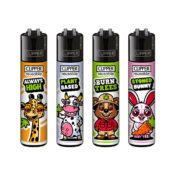 Clipper Feuerzeuge Classic Stoned Animals #2 (48 Stück:Display) Großhandel-1