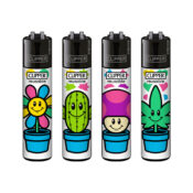 Clipper Feuerzeuge Klassik Grow Pots (48 Stk.:Display)-Großhandel 1