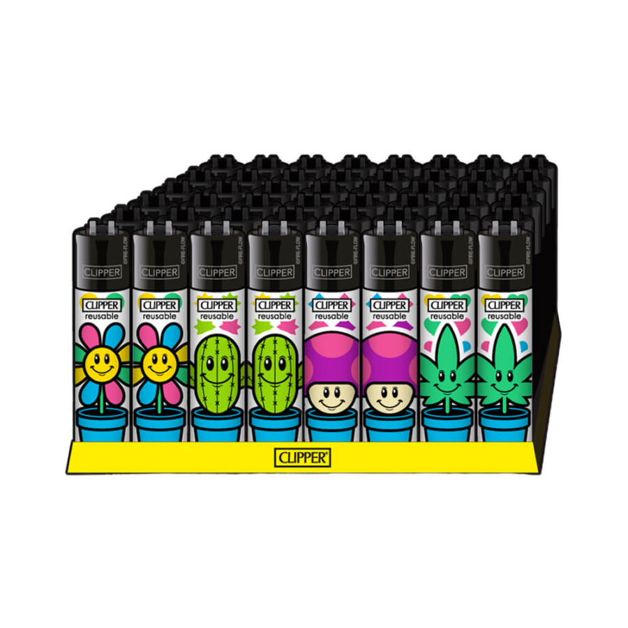 Clipper Feuerzeuge Klassik Grow Pots (48 Stk.:Display)-Großhandel 2
