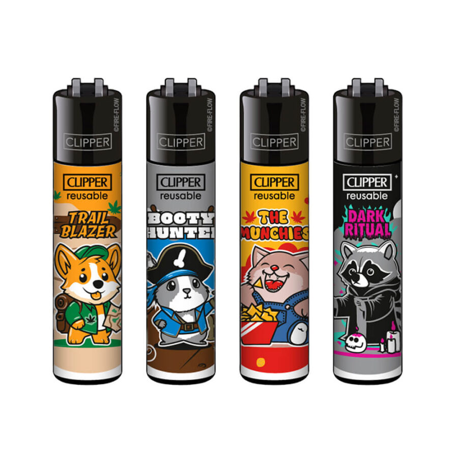 Clipper Feuerzeuge Classic Trip Buddies (48 Stk.:Display)-Großhandel 1
